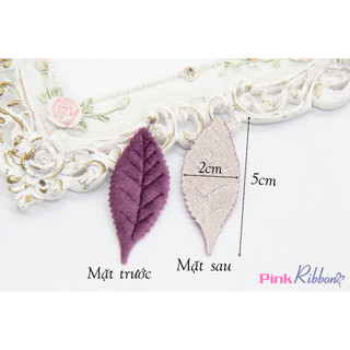 *Set 5 cái - Lá nhung ép dùng làm phụ liệu  hoa trang trí may mặc, hoa cài áo, hoa phụ liệu may mặc, phụ kiện tóc