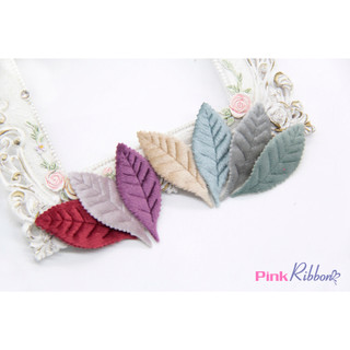 *Set 5 cái - Lá nhung ép dùng làm phụ liệu  hoa trang trí may mặc, hoa cài áo, hoa phụ liệu may mặc, phụ kiện tóc