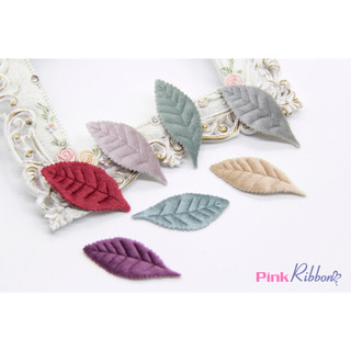 *Set 5 cái - Lá nhung ép dùng làm phụ liệu  hoa trang trí may mặc, hoa cài áo, hoa phụ liệu may mặc, phụ kiện tóc