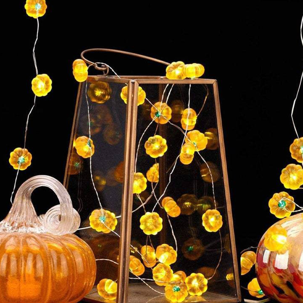 Đèn dây bí ngô decor trang trí mùa thu