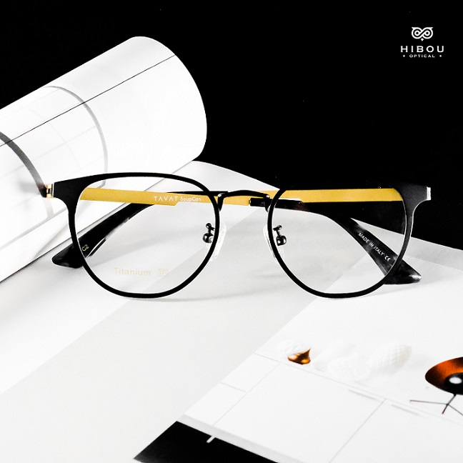 Gọng kính cận oversized nam nữ TV8924 - Hibou Optical tặng kèm hộp và khăn lau kính chuyên dụng