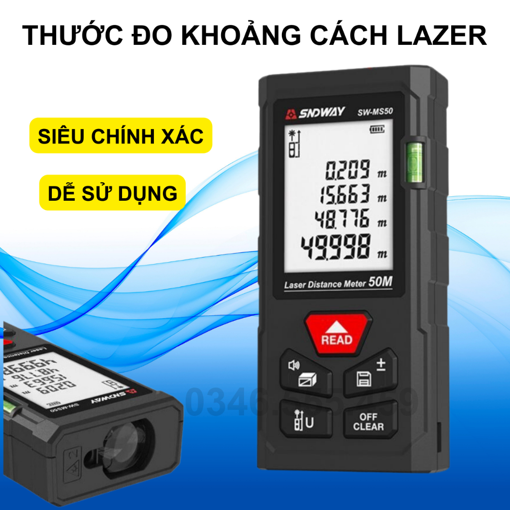 Máy đo khoảng cách KAW, thước đo khoảng cách laser cao cấp Bảo hành chính hãng 12 tháng