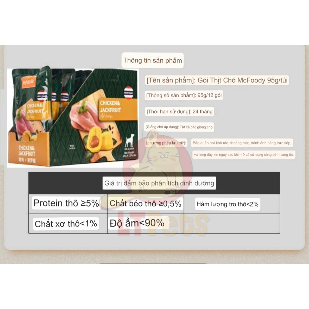 Pate thịt xay MyFoodie trái cây cho cún cưng bổ sung thêm nhiều vitamin cần thiết