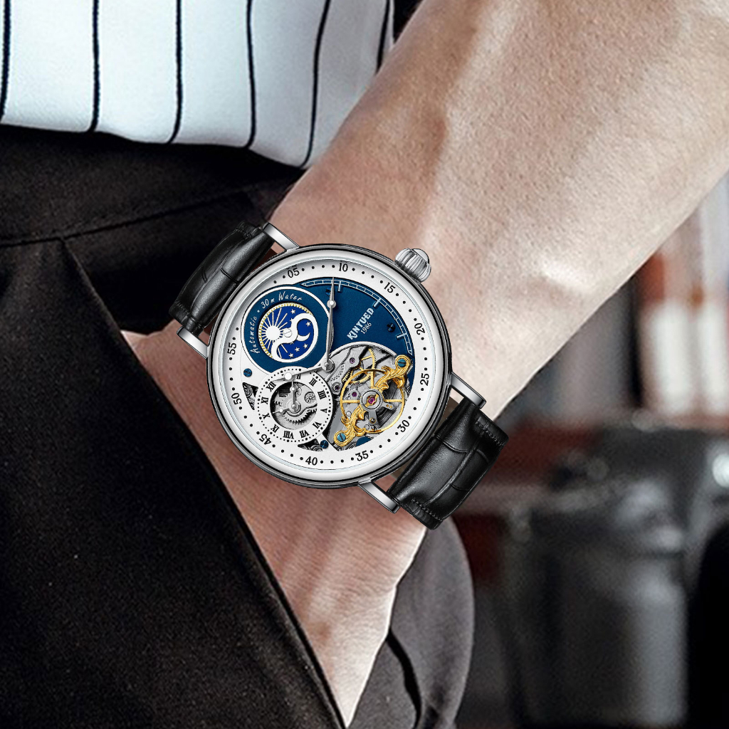 ĐỒNG HỒ CƠ NAM KINYUED J116 - DÂY DA MÁY CƠ TỰ ĐỘNG HÀNG CHÍNH HÃNG