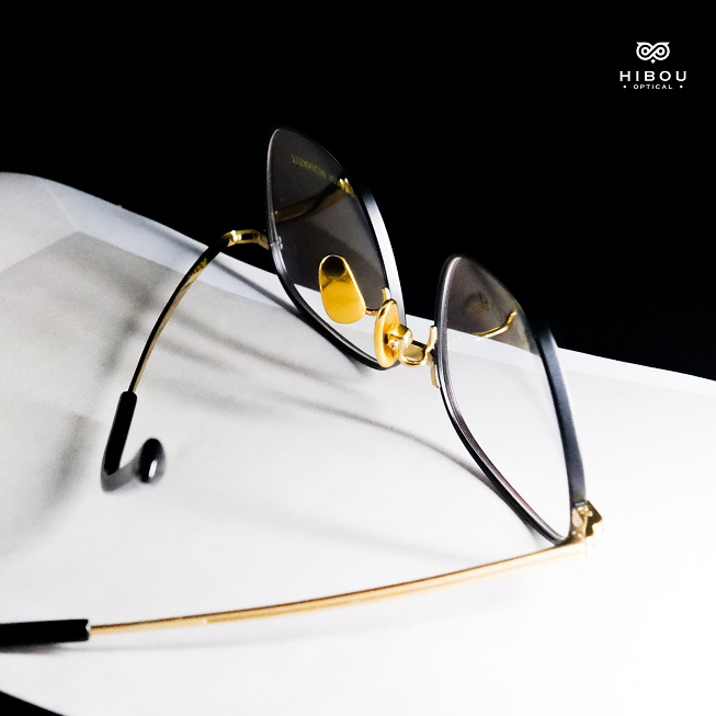 Gọng kính cận oversized nam nữ ZT0007 - Hibou Optical tặng kèm hộp và khăn lau kính chuyên dụng