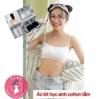 Áo bra học sinh cotton tăm, áo lót học sinh, có mút mỏng, ôm gọn cơ thể bé AL52