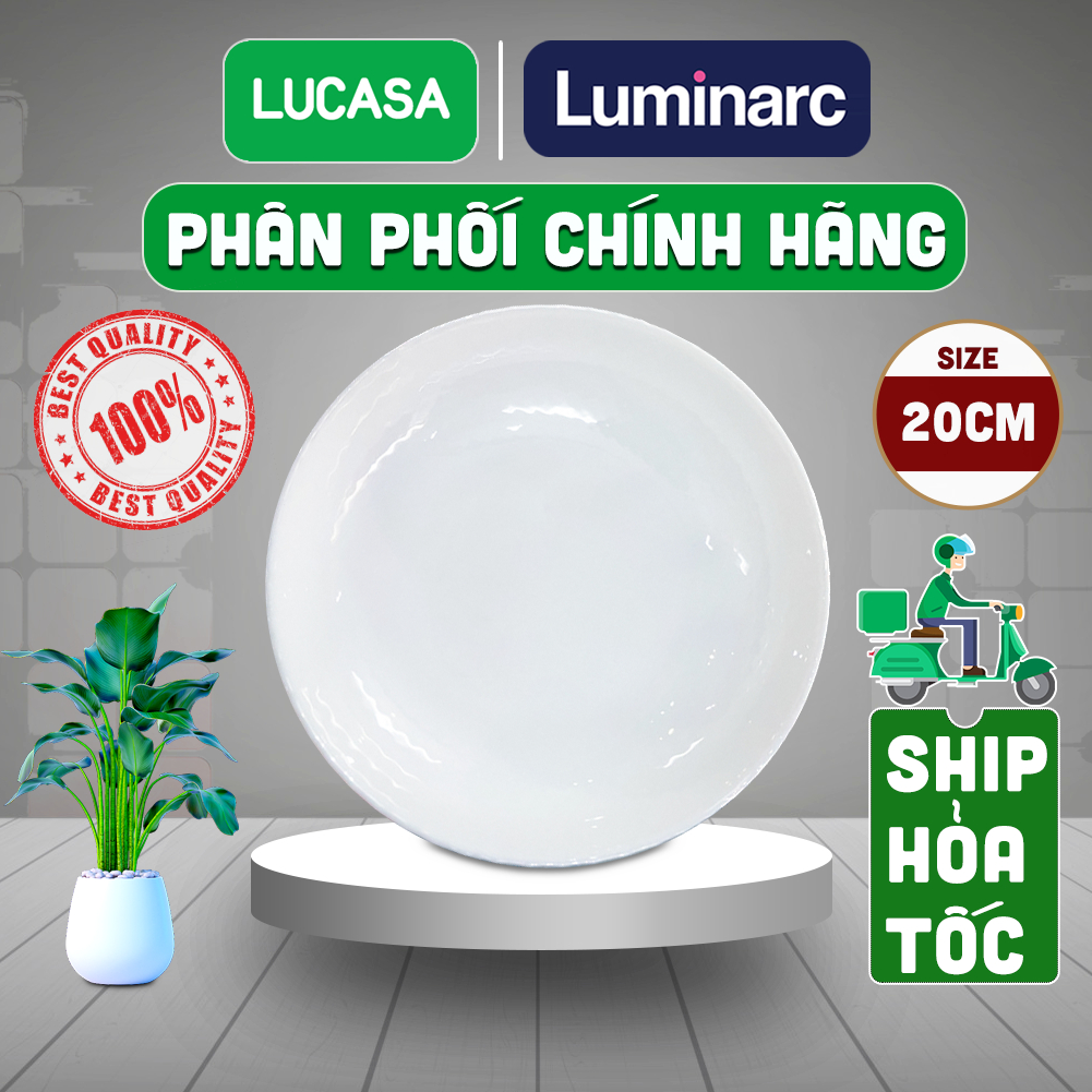 Đĩa Sâu Thủy Tinh Cường Lực Luminarc Diwali Shells 20cm - L1663 | Phân Phối Chính Hãng