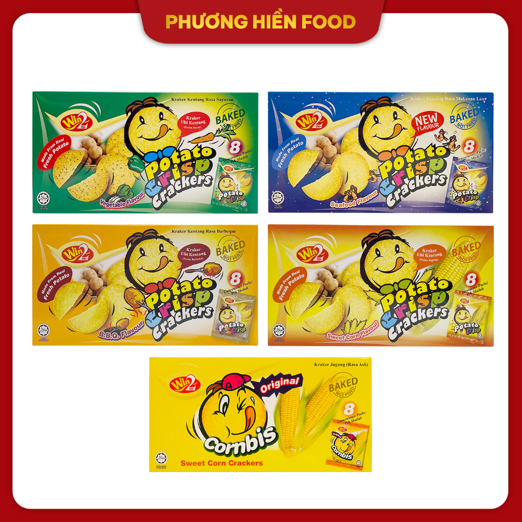 Bánh cracker Bắp Win2 hộp giấy nhập khẩu loại 144g và 160g