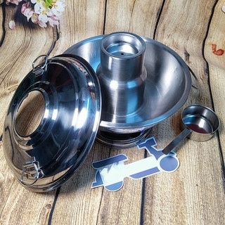 Nồi lẩu cù lao-Lẩu than inox cao cấp Size 22cm