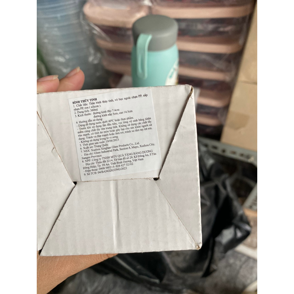 BÌNH NƯỚC THỦY TINH BỌC NHỰA CHO BÉ QUÀ TẶNG SỮA KUN