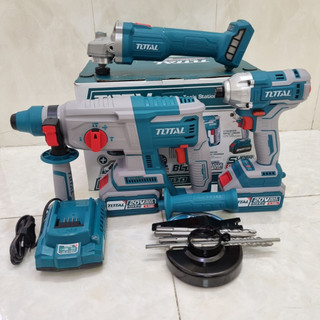 Bộ combo máy khoan đục , máy siết vít , máy cắt dùng pin total 20v tosli2301510