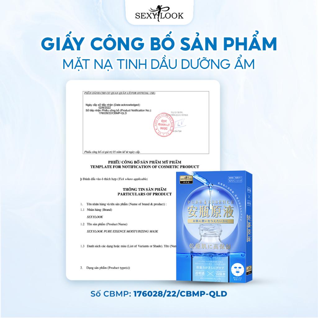 Mặt Nạ Tinh Dầu Dưỡng Ẩm SEXYLOOK PURE ESSENCE MOISTURIZING MASK