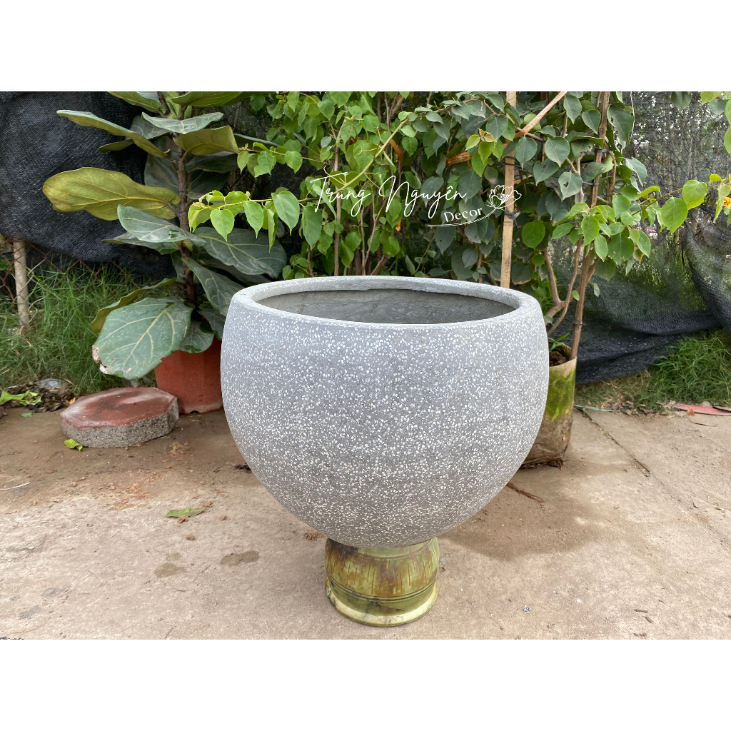 Chậu Đá Mài Hình Trứng Thấp