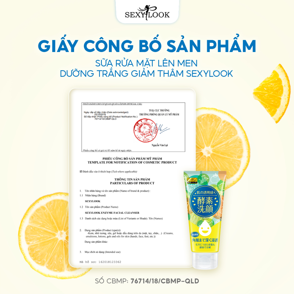 Sữa Rửa Mặt Lên Men SEXYLOOK Dưỡng Trắng Giảm Thâm 120g