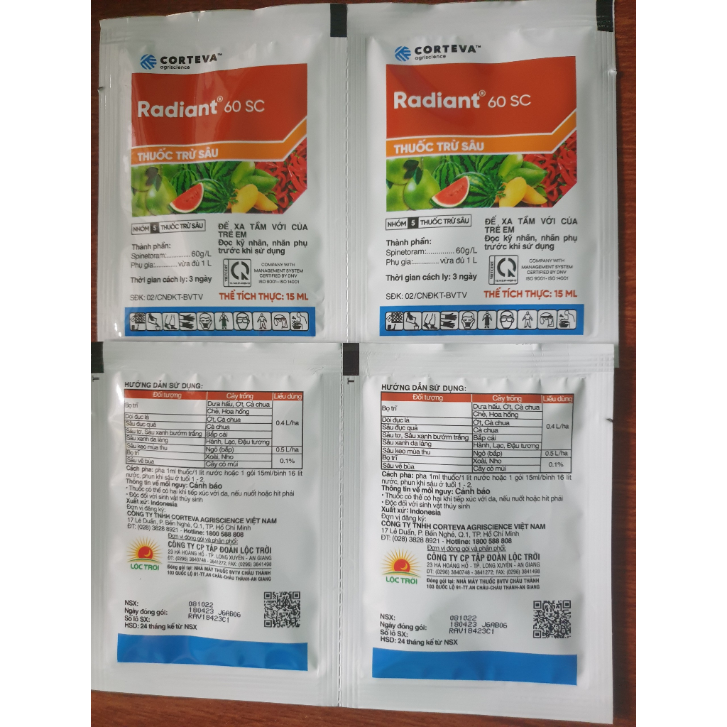 Thuốc sâu Radiant 60SC 15ml