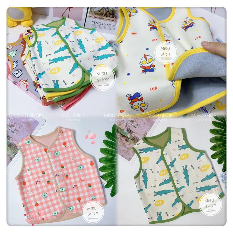 Áo gile giữ nhiệt lót nhung cao cấp bé trai bé gái