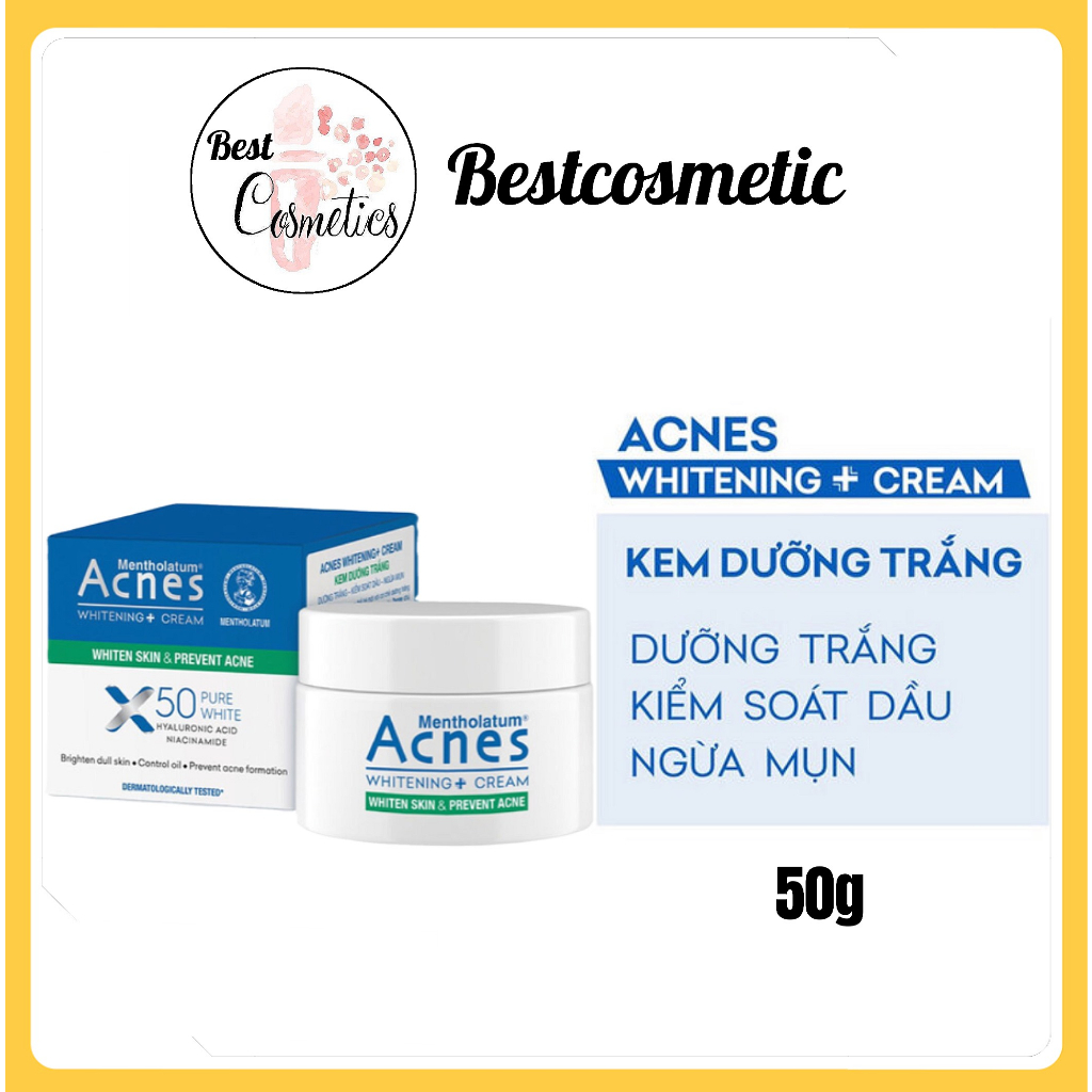 Kem Dưỡng Trắng - Acnes Whitening Cream Dưỡng Trắng - Kiểm Soát Dầu - Ngừa Mụn (50G)