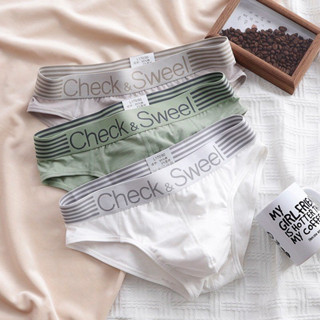 Combo 3 quần sịp nam tam giác cotton check & sweel CS01A