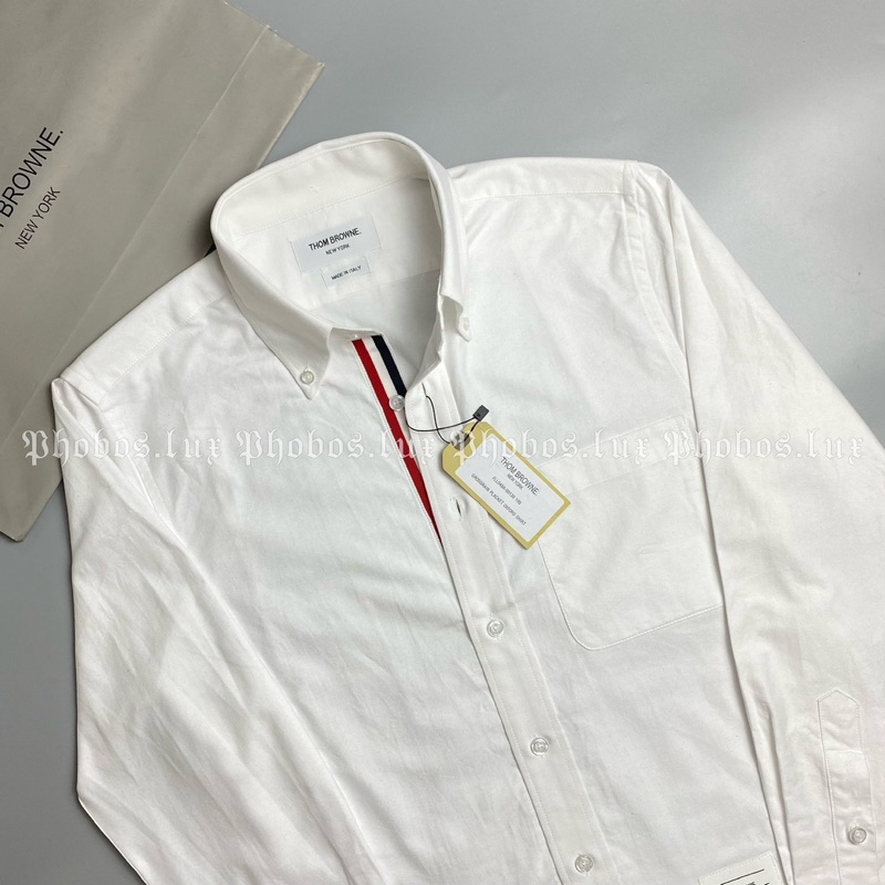 Áo Sơmi Thom Browne Trắng - Line Tay/ Line Ngực - Ảnh Thật Ở Cuối