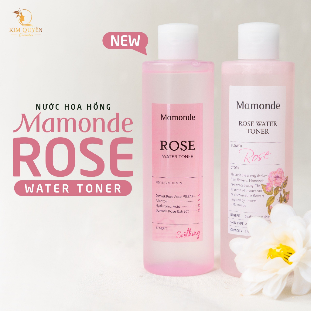 Toner Mamonde Aqua Peel - Pore Clean - Chamomile Pure - Flower Honey -