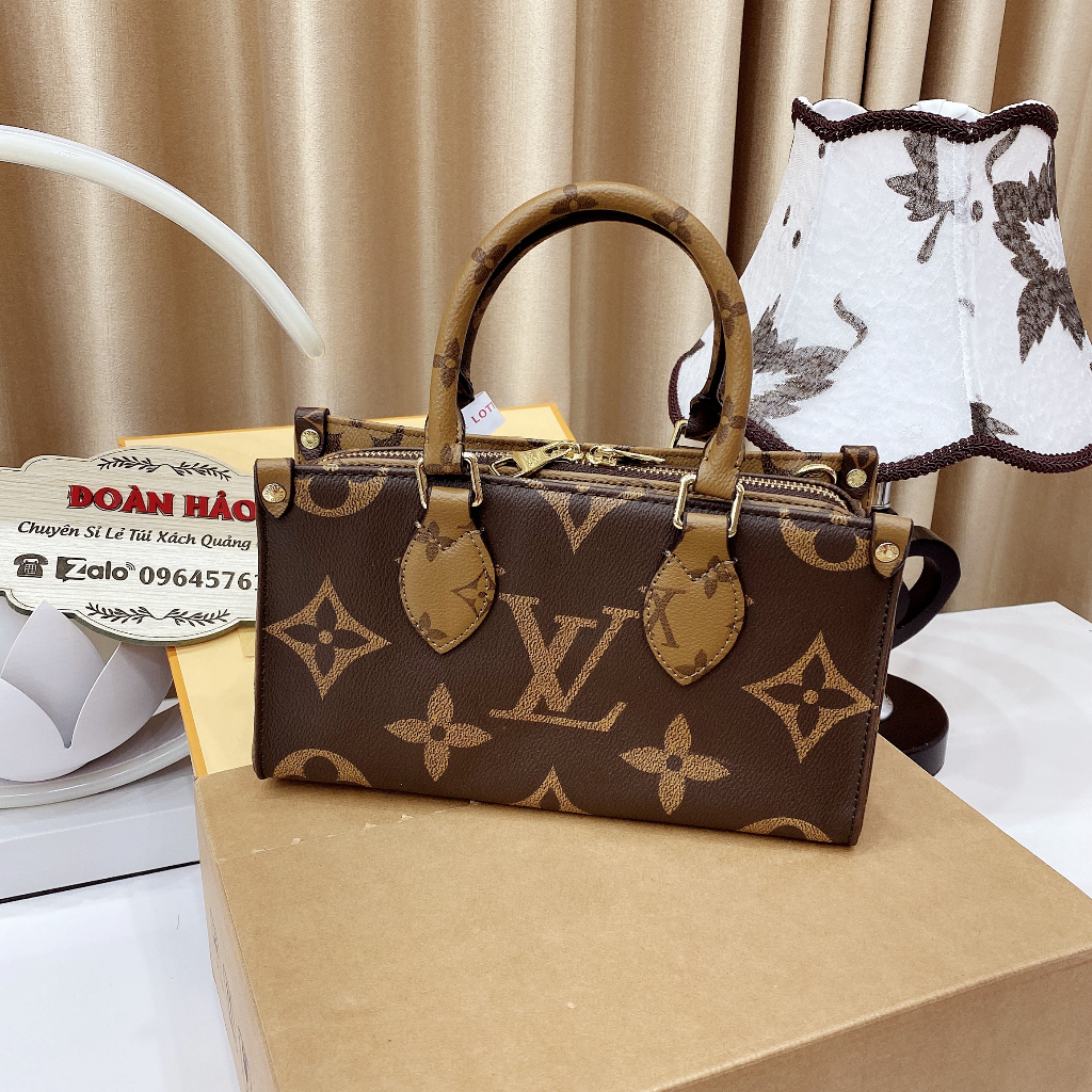 Túi LV dáng dài Size 25cm 2 mặt kèm dây đeo chéo & ví nhỏ như ảnh  hàng 2 boc châmMTA48/4