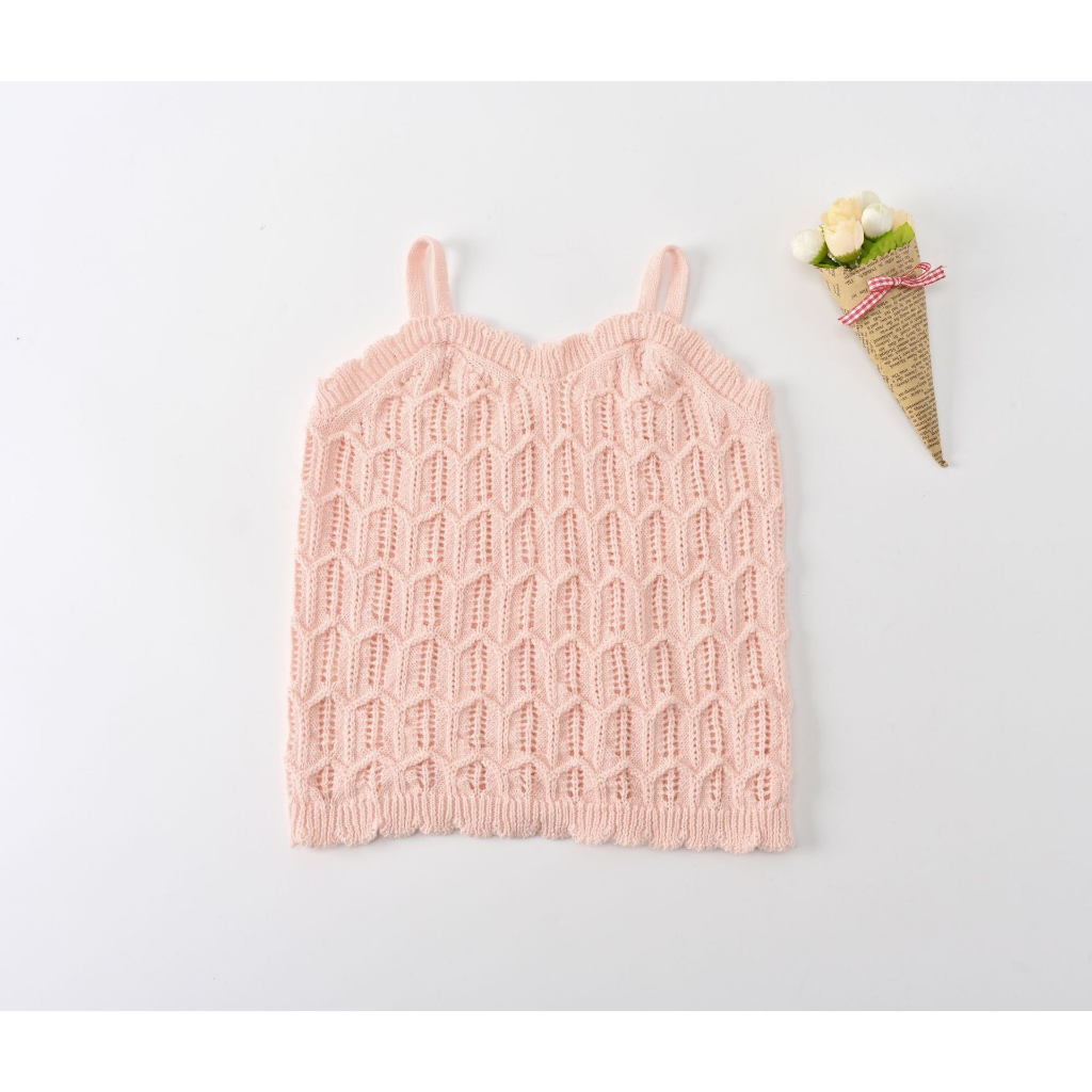 Áo 2 Dây Len Cotton QCCC Bé Gái