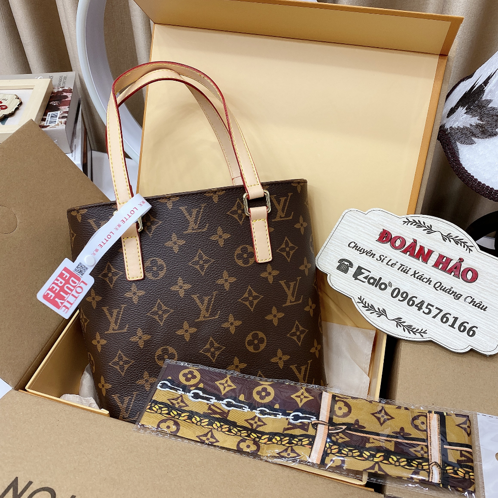 Túi tote lv size 22 cm hàng super sale bản 2 bocx nam châm ảnh video thật bên shop MTA47/4/000