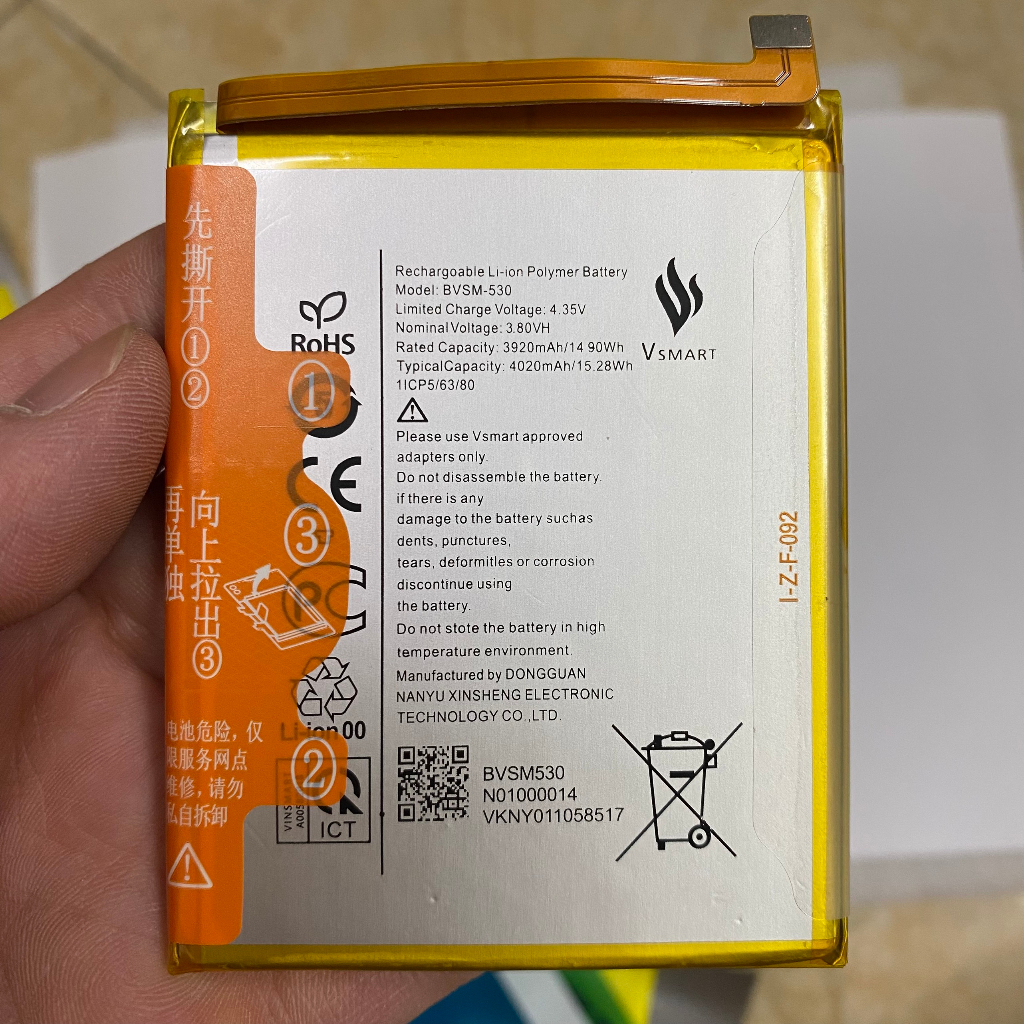 Pin Vsmart Active 3 (BVSM-530) - loại 1