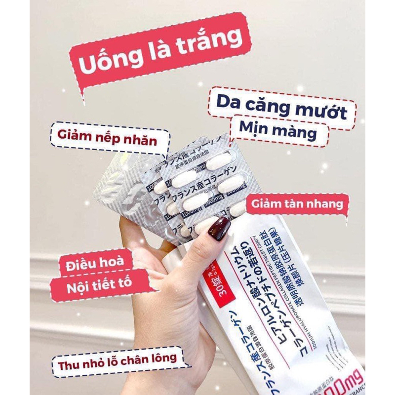 VIÊN COLLAGEN PHÁP ĐỎ HUHYLU