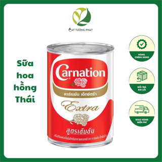 Sữa hoa hồng Thái Lan Carnation extra 385g, Sữa tươi không đường Carnation extra 385g