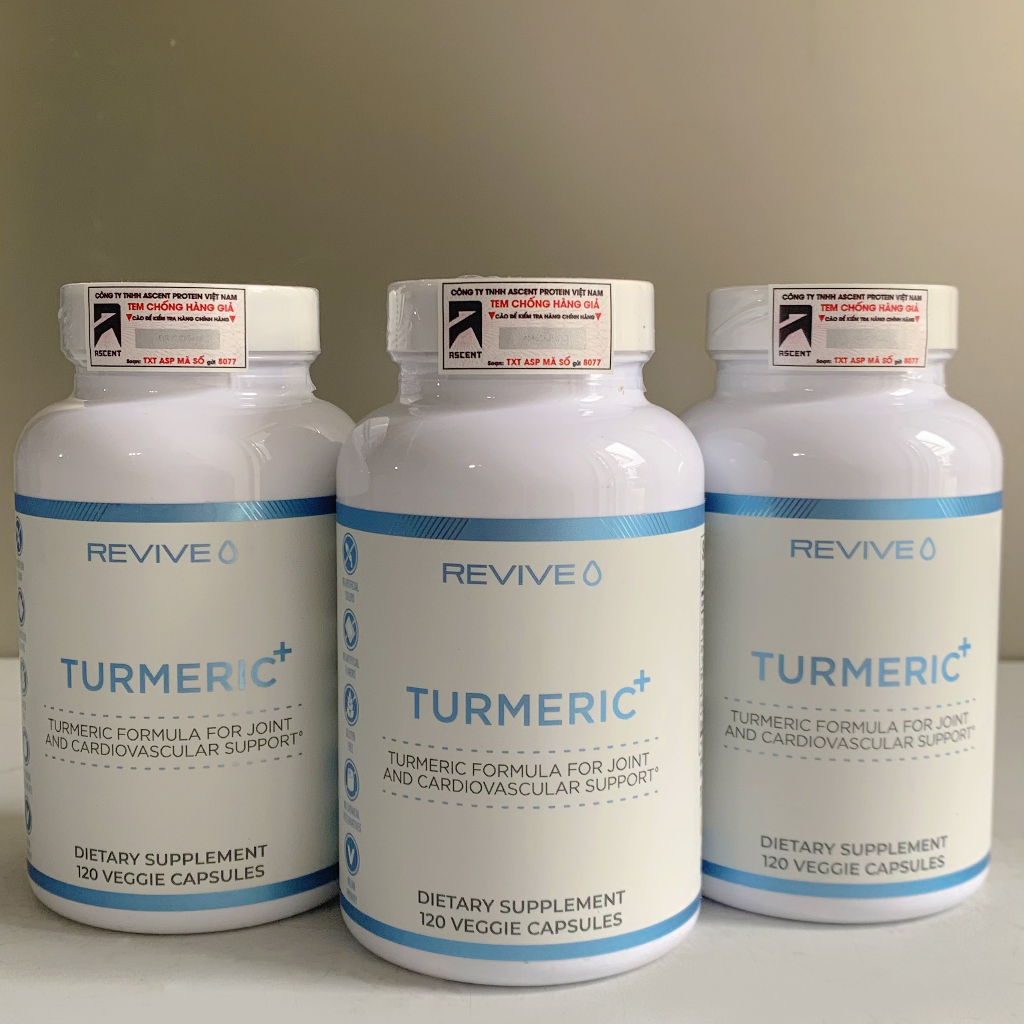 REVIVE  Turmeric+ 120 viên : Tăng cường hệ miễn dịch, chống viêm by CBUM