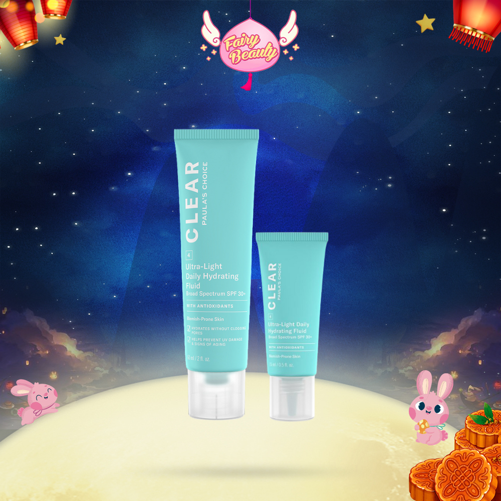 [PAULA'S CHOICE] Kem Chống Nắng Cho Da Mụn Clear Ultra-Light Daily Hydrating Fluid Broad Spectrum SPF 30+ 60ml (Mã 6130)