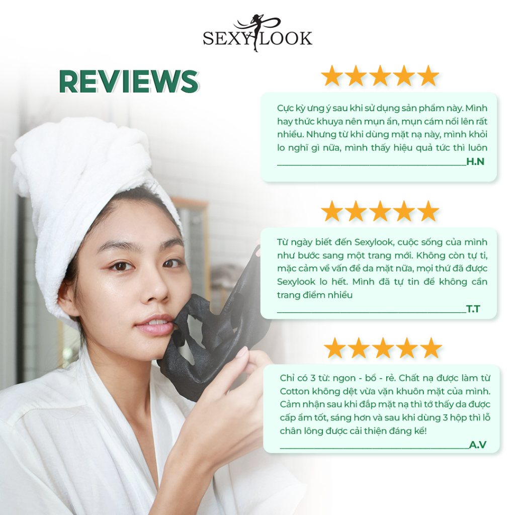 Combo 2 Hộp Mặt Nạ Đen Hoa Cúc Se Khít Lỗ Chân Lông SEXYLOOK