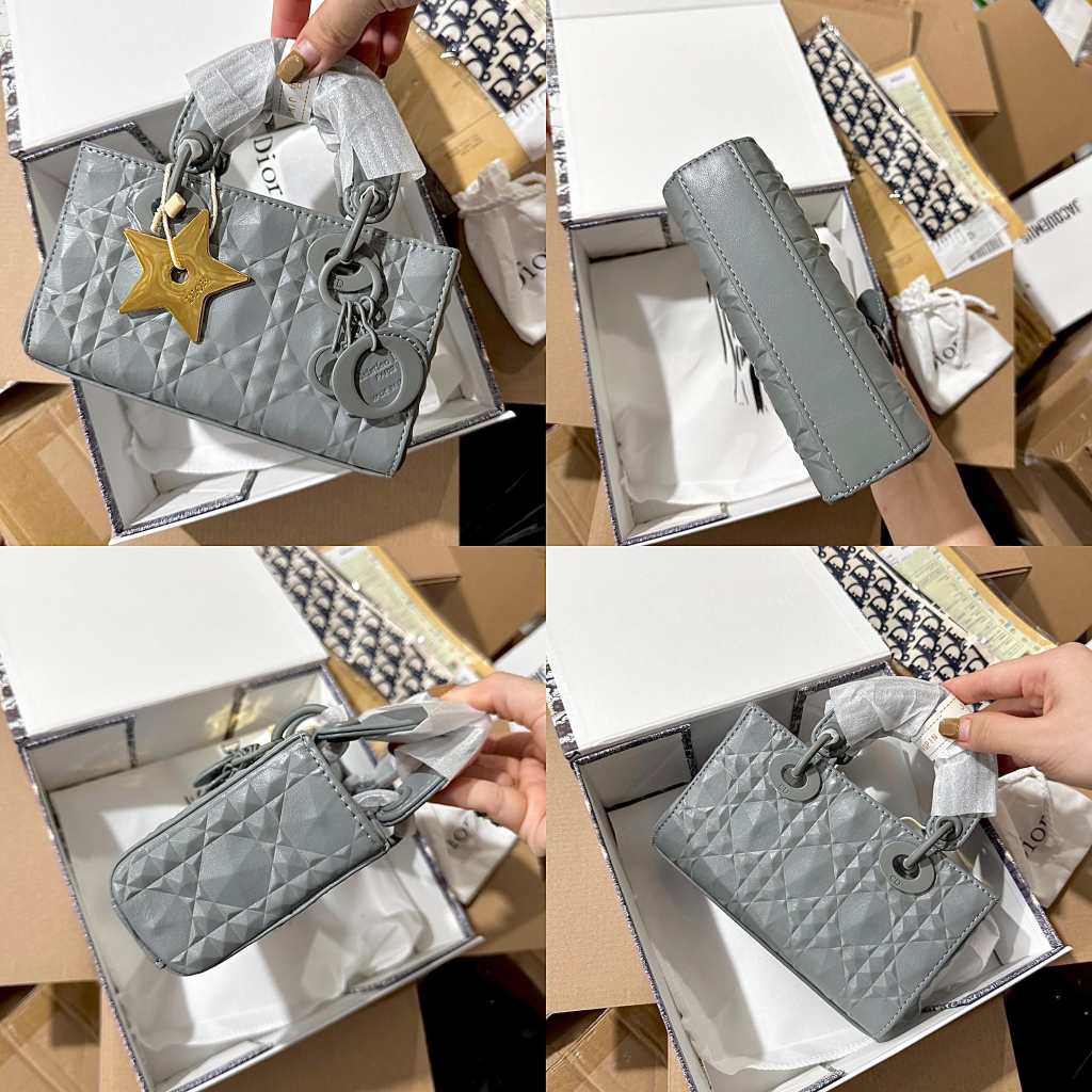 Túi đi ô size 18cm vân kim cương da lì kèm dây đeo chéo full bocx nam châm chuẩn loại 1 MTA27-004-00