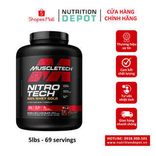 Sữa tăng cơ Muscletech Nitrotech 100% Whey Gold 5lbs 2.3kg - Nutrition Depot Vietnam