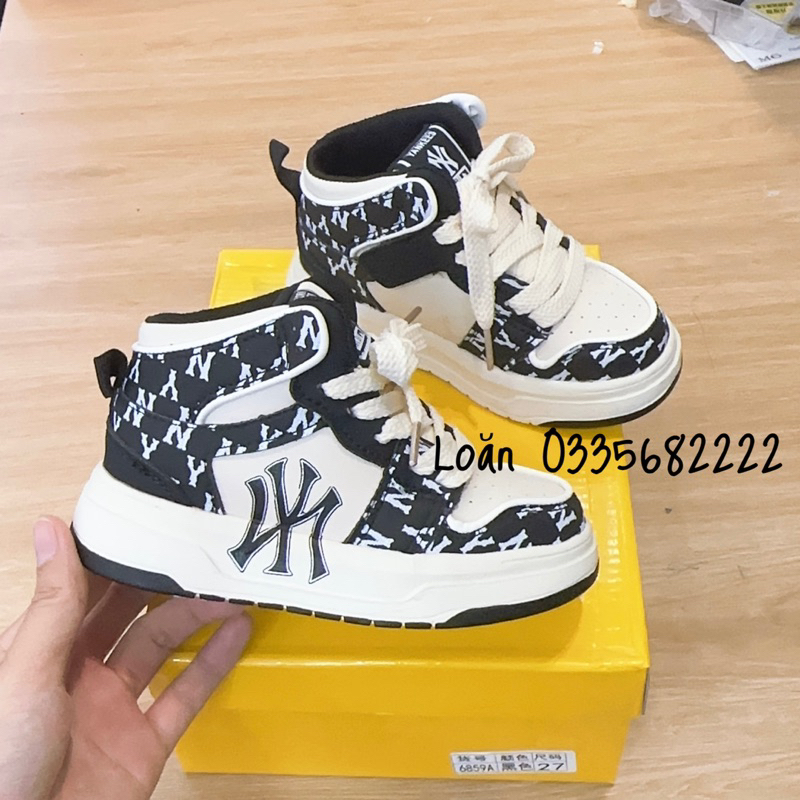 GIÀY THỂ THAO NY CAO CỔ QUAI DÁN CHO BÉ HÀNG QCCC SIZE 27-37