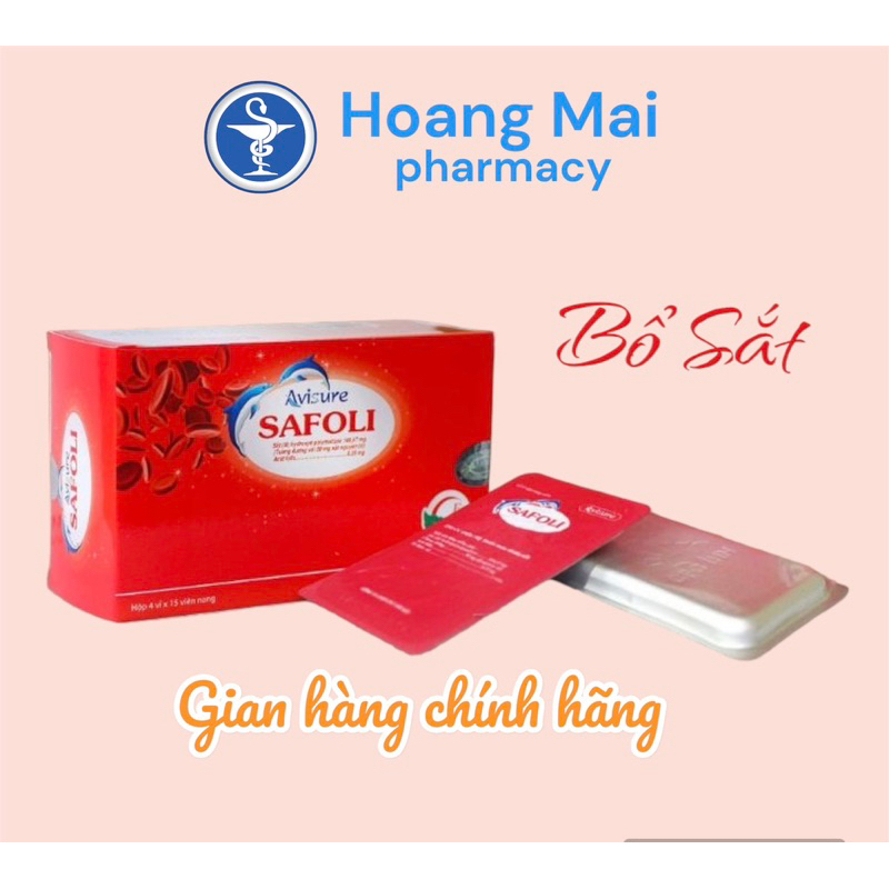 Sắt Safoli. Avisure bổ sung sắt và acid folic cho phụ nữ mang thai,người thiếu máu thiếu sắt