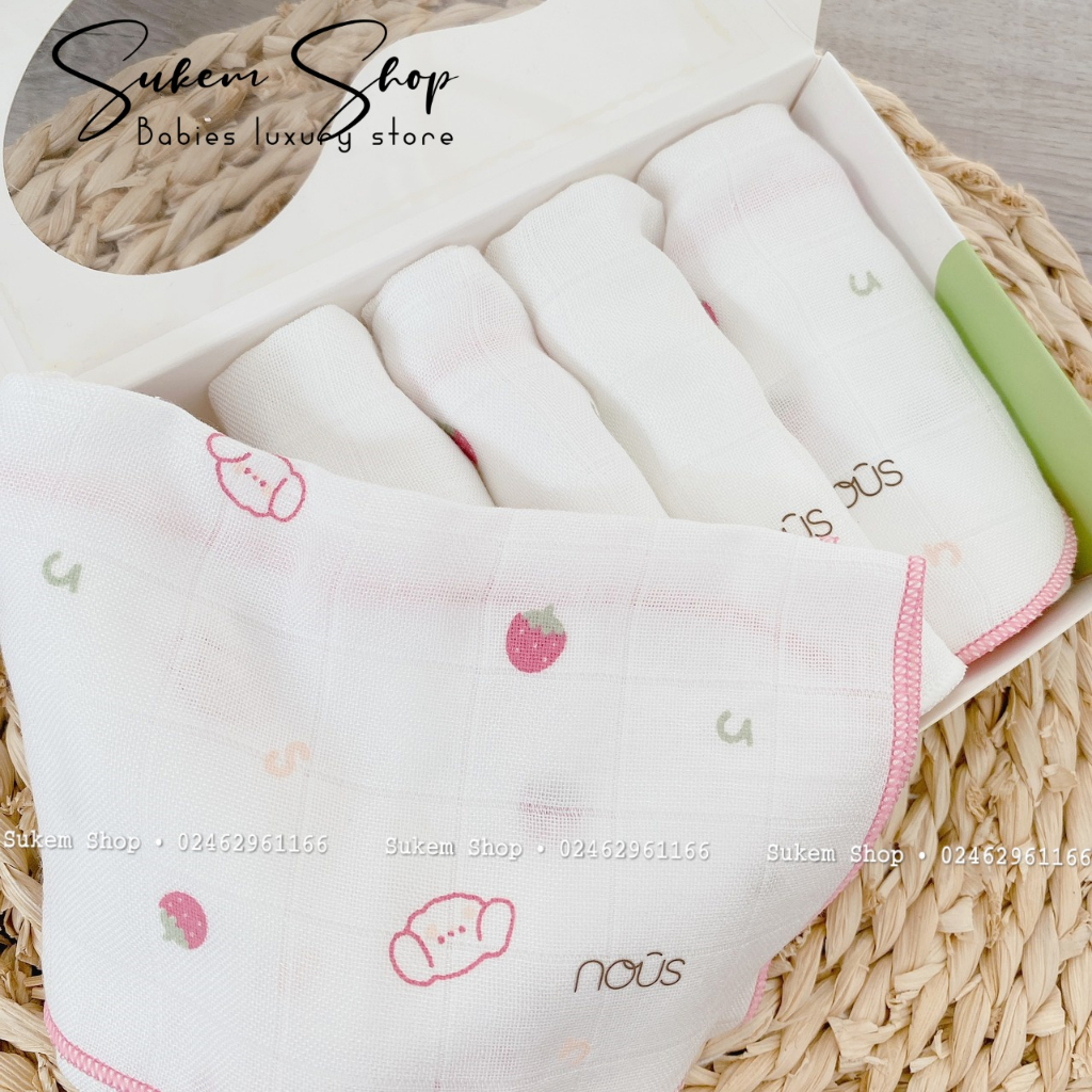 Set 5 Khăn Sữa Bamboo Sợi tre Mềm Mại Không Bám Bụi Vải Cho Bé