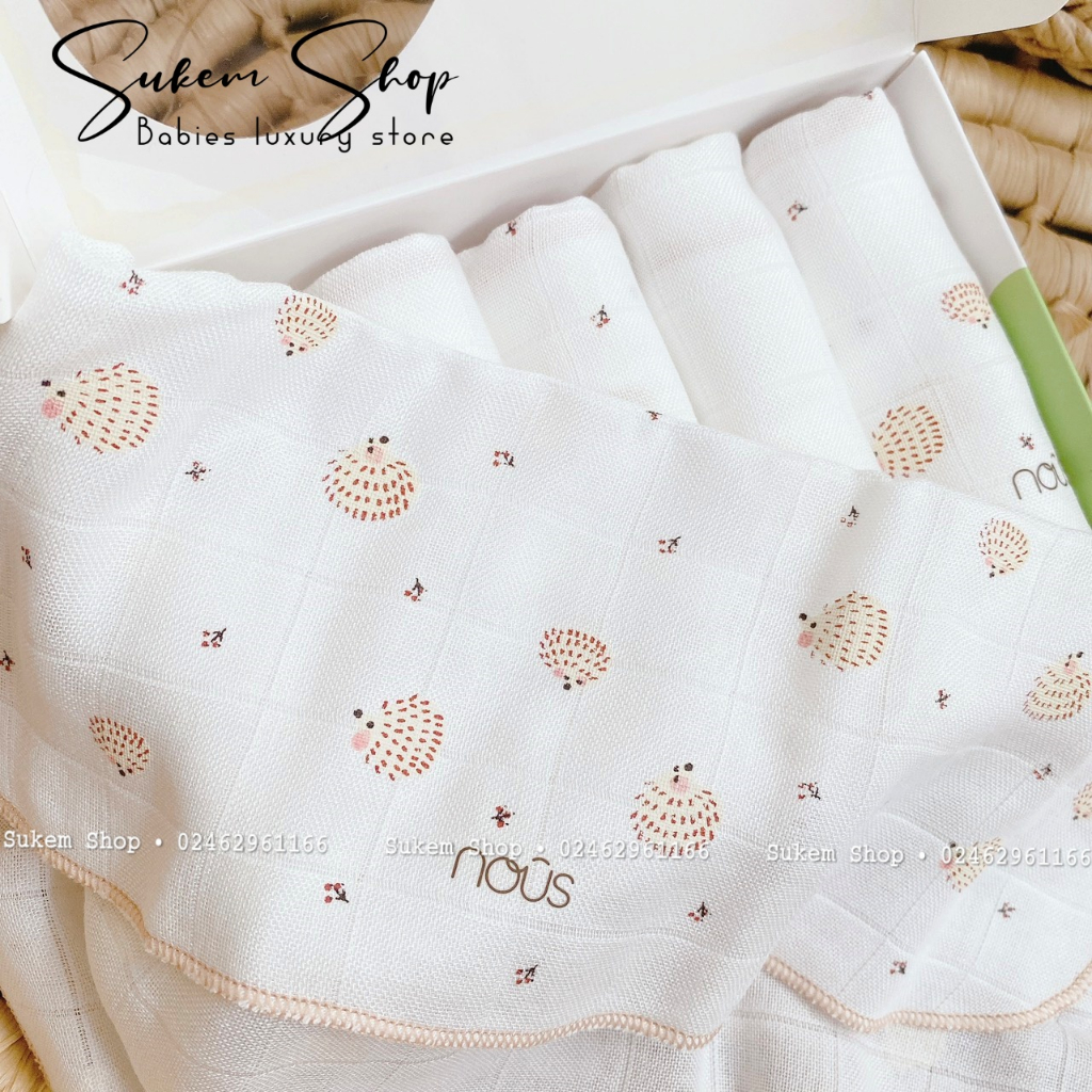 Set 5 Khăn Sữa Bamboo Sợi tre Mềm Mại Không Bám Bụi Vải Cho Bé