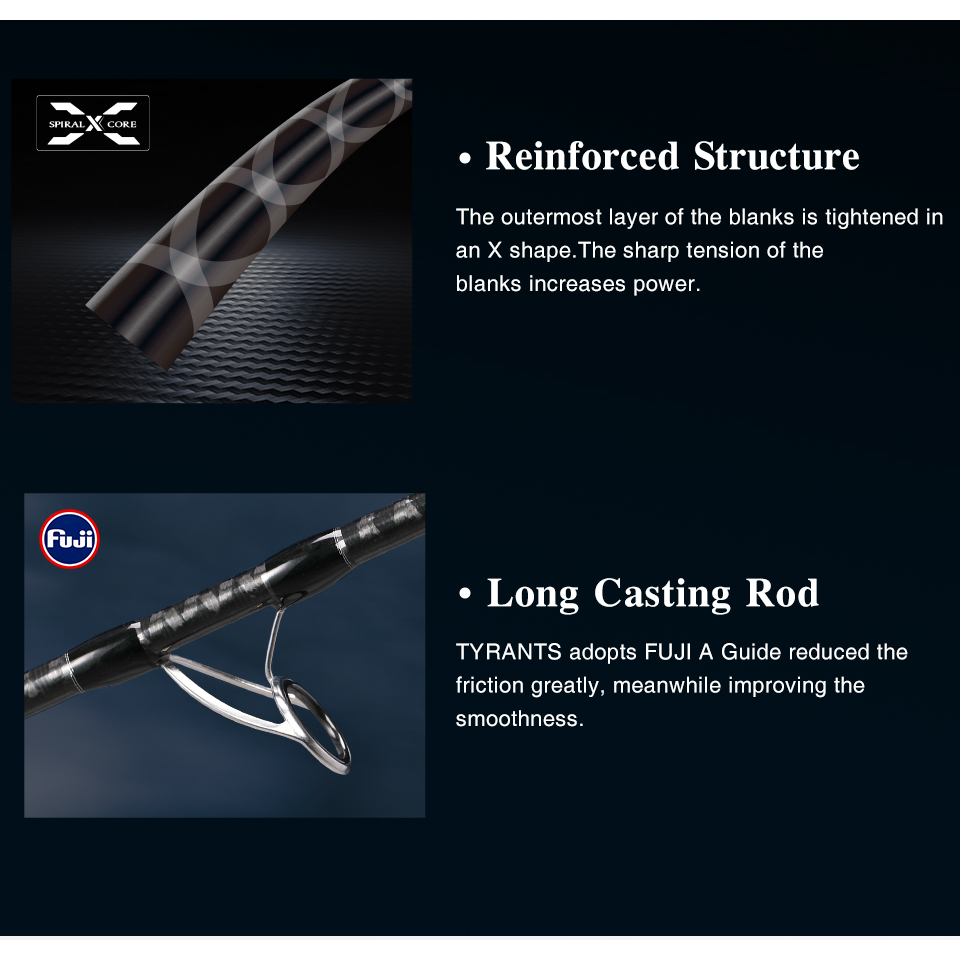 Cần câu máy đứng, máy ngang Tyrants II 2023 chuyên câu cá mú, thác, vượt, chẻm, lóc