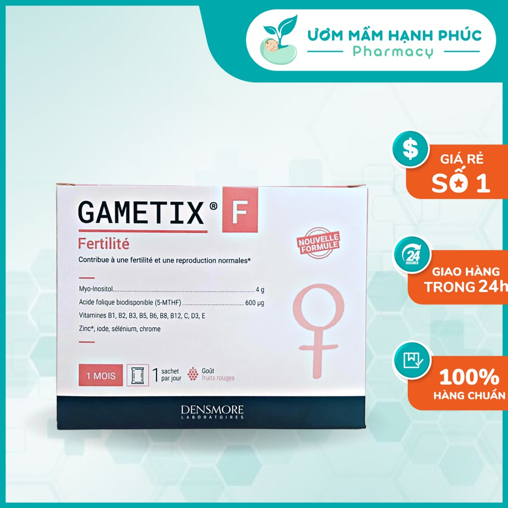 Gametix F [BÁN CHẠY SỐ 1 GametixF bổ trứng, đa nang buồng trứng tăng thụ thai, hỗ trợ sinh sản cho nữ