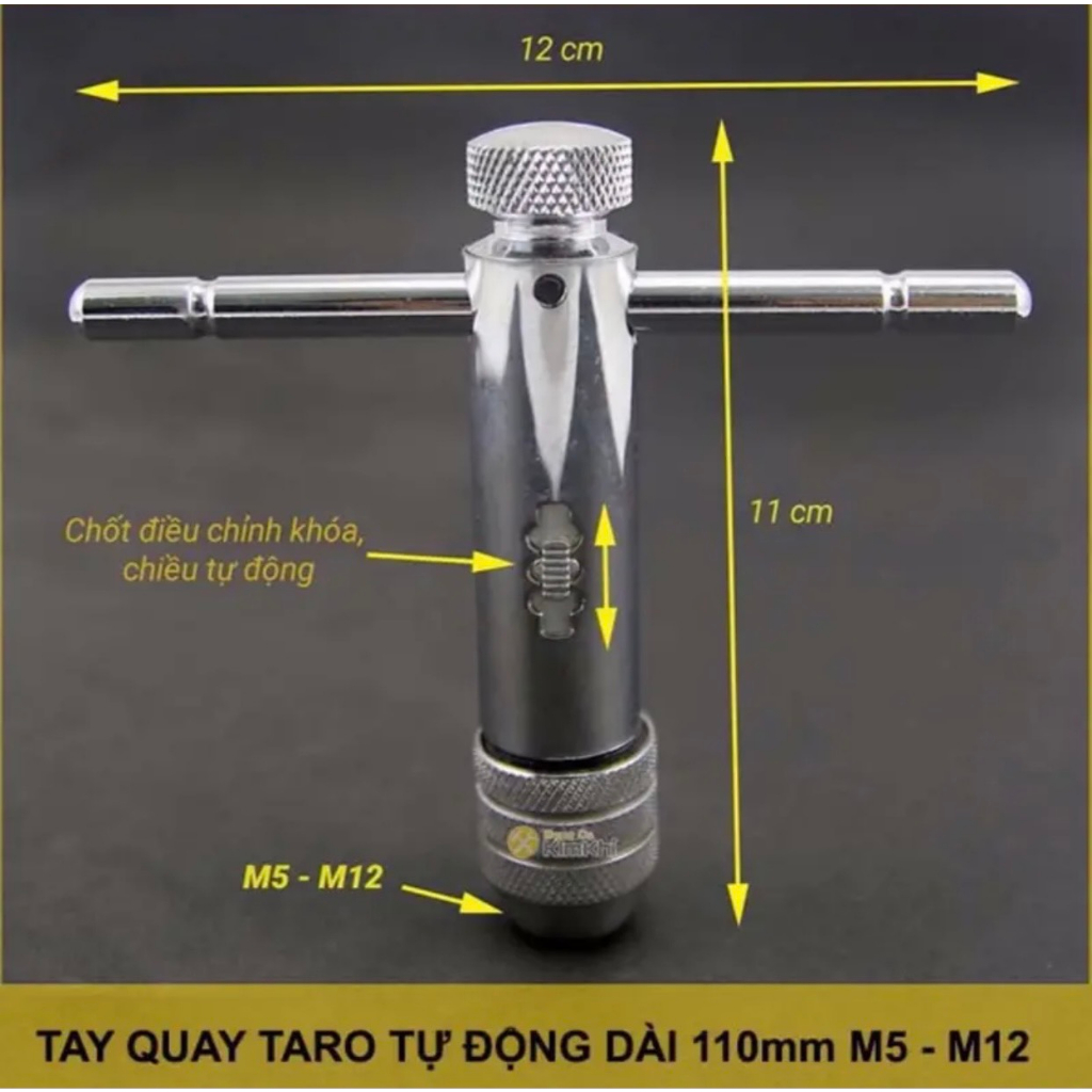 Tay quay taro tự động từ M5-M13 dài 100mm