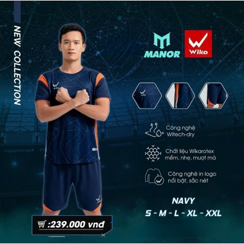 BỘ QUẦN ÁO BÓNG ĐÁ WIKA MANOR