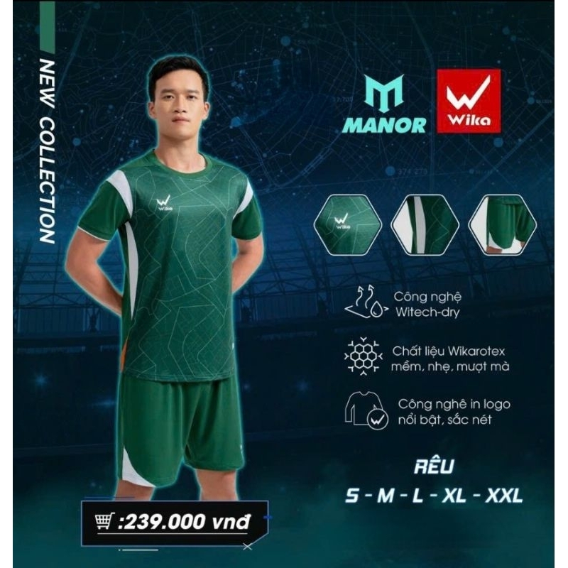 BỘ QUẦN ÁO BÓNG ĐÁ WIKA MANOR