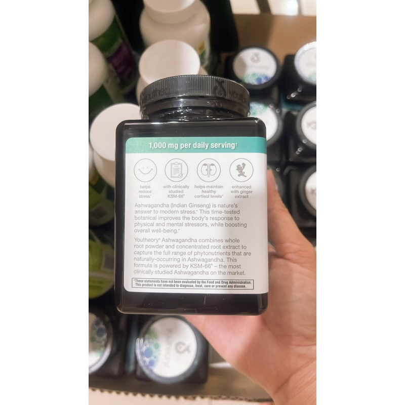 Viên uống nhân sâm Ấn Độ Youtheory Ashwagandha 1000mg