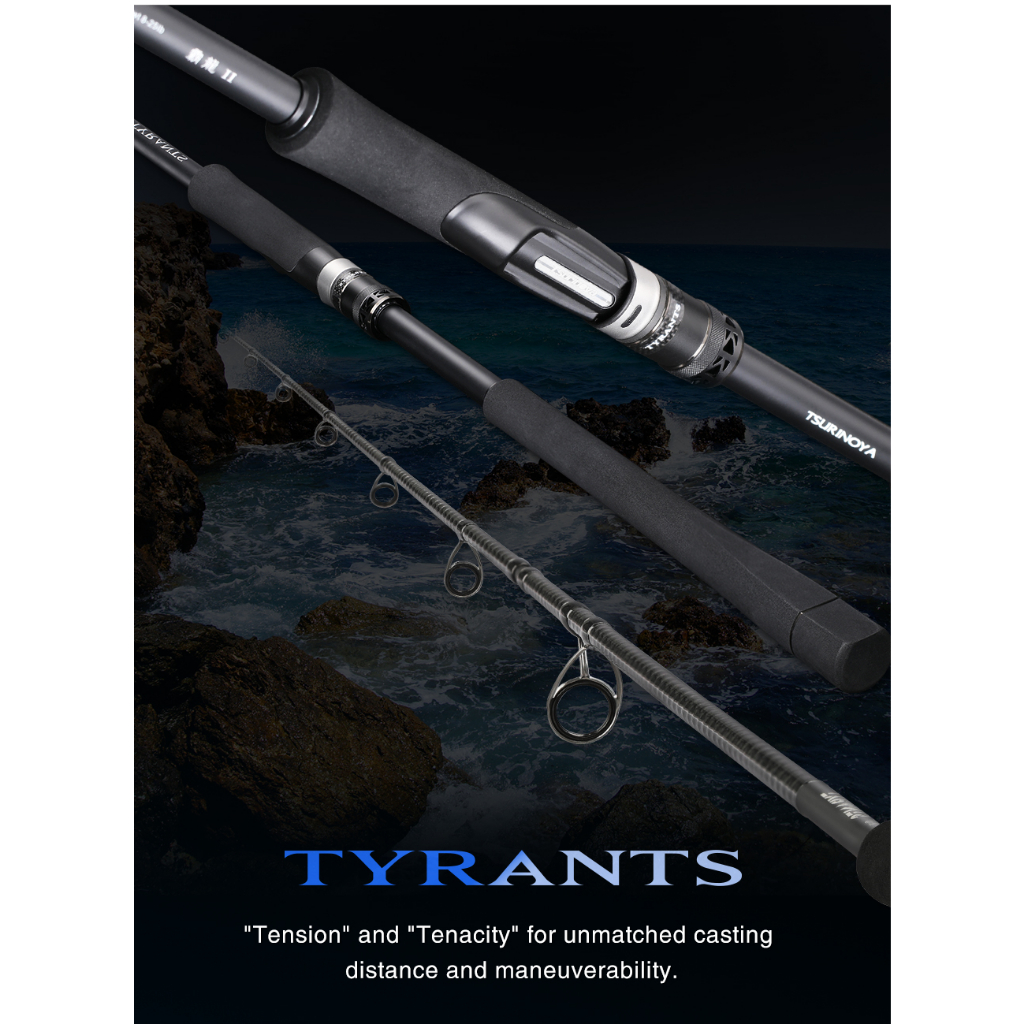 Cần câu máy đứng, máy ngang Tyrants II 2023 chuyên câu cá mú, thác, vượt, chẻm, lóc