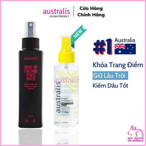 Xịt Khóa Trang Điểm Kiềm Dầu Giúp Giữ Lớp Make Up Lâu Trôi - Australis Make Up Finishing Spritz Matte 110ml (mới) &150ml