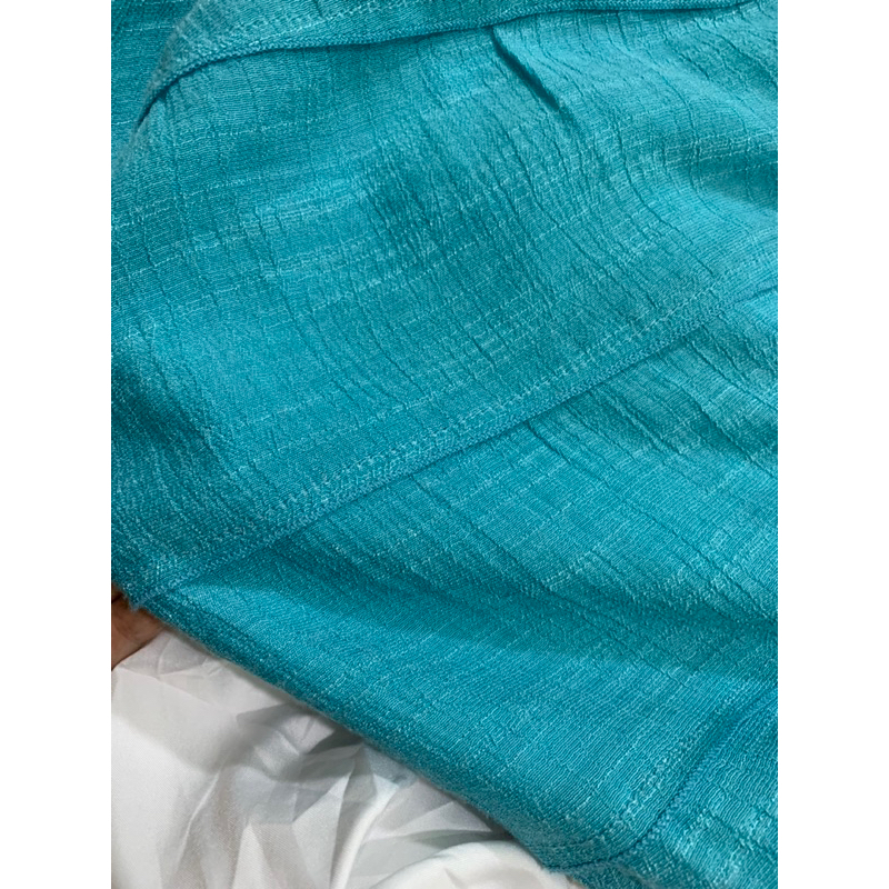 Chân váy xanh tầng dáng dài 2 lớp 2hand | Instagram: maybay.2hand