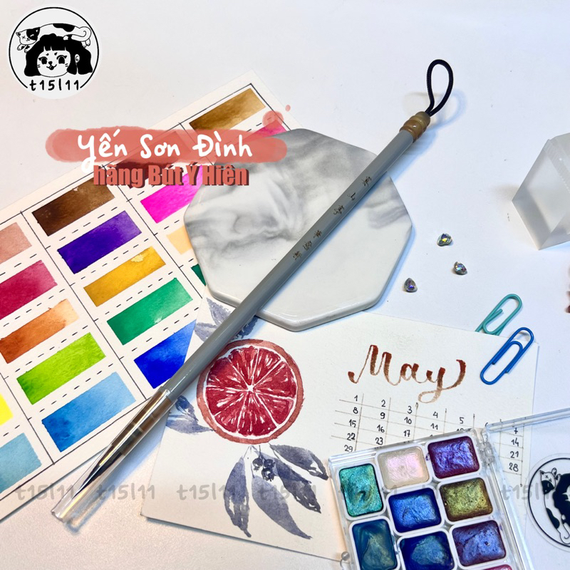 Cọ thư pháp Yến Sơn Đình- hãng Bút Ý Hiên