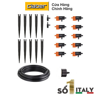 Hệ thống tưới nhỏ giọt [Made in Italy] Claber Drip Kit 10, đầu tưới điều chỉnh 0-6l/giờ